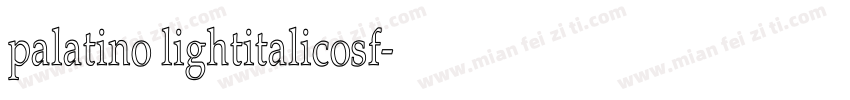 palatino lightitalicosf字体转换